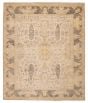 Transitional  Vintage/Distressed Ivory Area rug 6x9 Indian Hand-knotted 392579