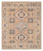 Geometric  Vintage/Distressed Brown Area rug 6x9 Afghan Hand-knotted 392581