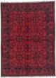 Geometric  Tribal Red Area rug 4x6 Afghan Hand-knotted 204908