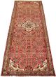 Persian Hosseinabad 3'7" x 10'9" Hand-knotted Wool Red Rug