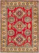 Bordered  Geometric Red Area rug 4x6 Afghan Hand-knotted 272648