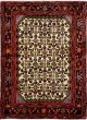 Bordered  Traditional Ivory Area rug 3x5 Persian Hand-knotted 277490