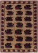Bordered  Tribal Brown Area rug 6x9 Afghan Hand-knotted 280199