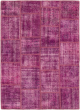 Casual  Transitional Purple Area rug 5x8 Turkish Hand-knotted 296038