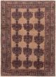 Bordered  Tribal Brown Area rug 6x9 Afghan Hand-knotted 301069