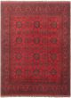 Bordered  Tribal Red Area rug 5x8 Afghan Hand-knotted 305824