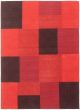 Casual  Transitional Red Area rug 4x6 Indian Handmade 306127