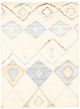 Moroccan  Tribal Ivory Area rug 5x8 Pakistani Hand-knotted 310863
