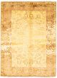 Transitional Yellow Area rug 5x8 Indian Hand-knotted 315622