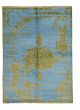 Casual  Transitional Blue Area rug 6x9 Indian Hand-knotted 315647