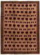 Bordered  Tribal Brown Area rug 6x9 Afghan Hand-knotted 325912
