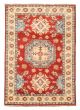 Bordered  Tribal Red Area rug 3x5 Afghan Hand-knotted 329301