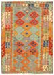 Bordered  Flat-weaves & Kilims Grey Area rug 4x6 Turkish Flat-weave 330162