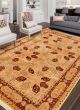 Bordered  Traditional Ivory Area rug 5x8 Pakistani Hand-knotted 330518