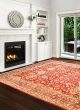 Bordered  Traditional Red Area rug 5x8 Pakistani Hand-knotted 330520