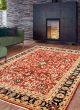 Bordered  Traditional Red Area rug 9x12 Afghan Hand-knotted 330589