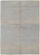 Casual  Transitional Blue Area rug 4x6 Indian Hand-knotted 332113