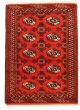 Bordered  Tribal Red Area rug 3x5 Turkmenistan Hand-knotted 334837