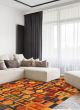 Bohemian  Transitional Pink Area rug 4x6 Turkish Flat-weave 335398