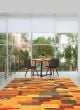 Casual  Transitional Orange Area rug 8x10 Turkish Flat-weave 335761