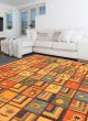 Casual  Transitional Multi Area rug 9x12 Turkish Flat-weave 335772