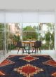 Flat-weaves & Kilims  Geometric Blue Area rug 6x9 Turkish Flat-weave 335774