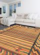 Bordered  Transitional Multi Area rug 6x9 Turkish Flat-weave 335846