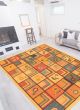 Casual  Transitional Orange Area rug 6x9 Turkish Flat-weave 335981