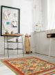 Flat-weaves & Kilims  Traditional Green Area rug 5x8 Turkish Flat-weave 339396