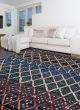 Moroccan  Tribal Blue Area rug 6x9 Pakistani Hand-knotted 339499