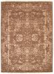 Casual  Transitional Brown Area rug 6x9 Indian Hand-knotted 340166