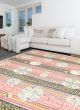Casual  Transitional Pink Area rug 6x9 Pakistani Hand-knotted 341102