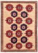 Bordered  Tribal Brown Area rug 6x9 Afghan Hand-knotted 342848