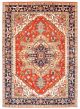 Bordered  Traditional Brown Area rug 10x14 Indian Hand-knotted 343953