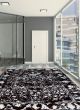 Casual  Transitional Black Area rug 6x9 Indian Hand-knotted 345488