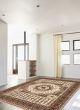 Bordered  Traditional Brown Area rug 6x9 Indian Hand-knotted 345492