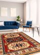 Bordered  Traditional Brown Area rug 5x8 Indian Hand-knotted 346229