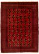 Bordered  Tribal Red Area rug 4x6 Afghan Hand-knotted 346615