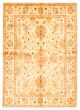 Bordered  Traditional Ivory Area rug 5x8 Afghan Hand-knotted 346630