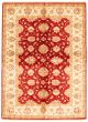Bordered  Traditional Red Area rug 5x8 Afghan Hand-knotted 346652