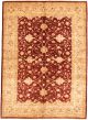 Bordered  Traditional Red Area rug 5x8 Afghan Hand-knotted 346716