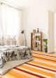Flat-weaves & Kilims  Transitional Ivory Area rug 6x9 Indian Flat-Weave 346868