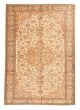 Bordered  Traditional Ivory Area rug 6x9 Turkish Hand-knotted 347599