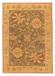 Bordered  Traditional Green Area rug 5x8 Turkish Hand-knotted 347617