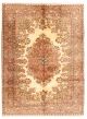 Bordered  Traditional Ivory Area rug 6x9 Turkish Hand-knotted 347737