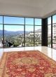 Bordered  Traditional Red Area rug 6x9 Turkish Hand-knotted 347778