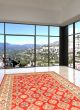 Bordered  Traditional Red Area rug 8x10 Afghan Hand-knotted 348246