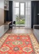 Bordered  Traditional Red Area rug 6x9 Afghan Hand-knotted 348348