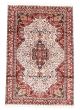 Bordered  Traditional Ivory Area rug 3x5 Indian Hand-knotted 348840