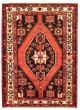 Bordered  Traditional Red Area rug 4x6 Persian Hand-knotted 352390